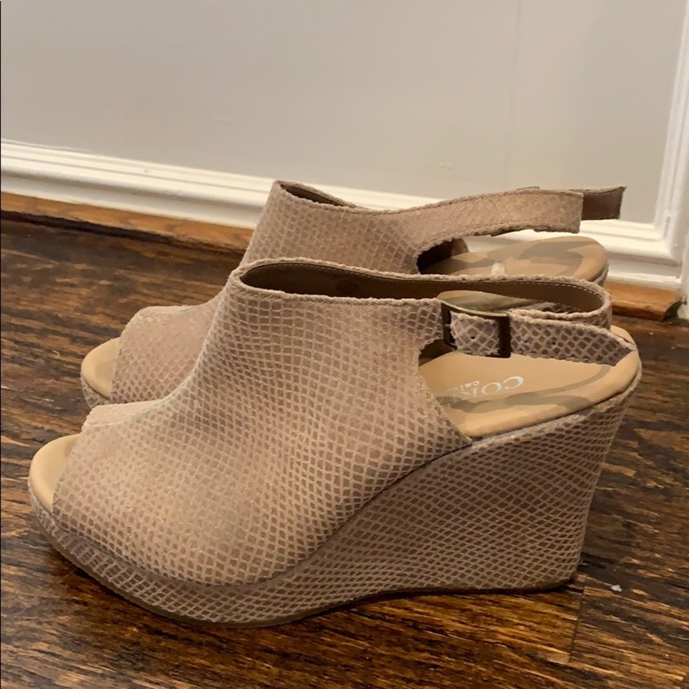 Cordani Snakeskin Open-toe Wedge